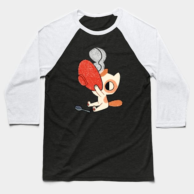 Soup Cat Baseball T-Shirt by Studio Zimba